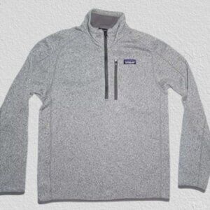 Patagonia Men's Better Sweater 1/4-Zip Fleece Sweatshirt Pullover Gray Small